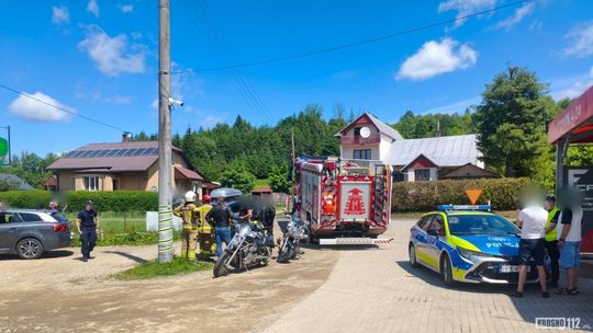 Posada Jaśliska. Kolejne niedzielne zdarzenie z udziałem motocyklisty
