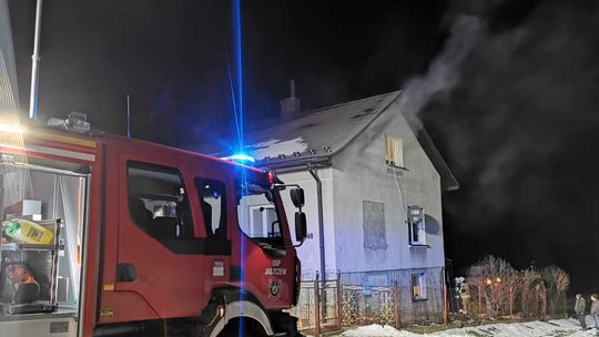 Potok. Pożar w budynku mieszkalnym