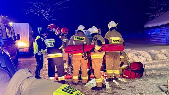 Potrącenie pieszego w Jaszczwi