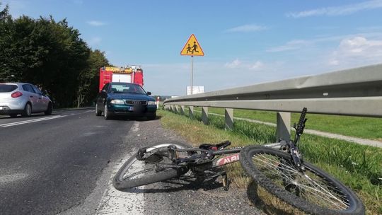 Potrącenie rowerzysty na DK28. 12-latek ranny
