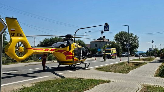 Potrącenie rowerzysty w Besku na DK28