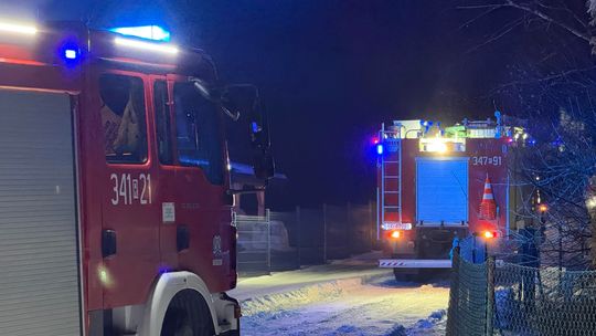 Pożar budynku gospodarczego na ogródkach działkowych