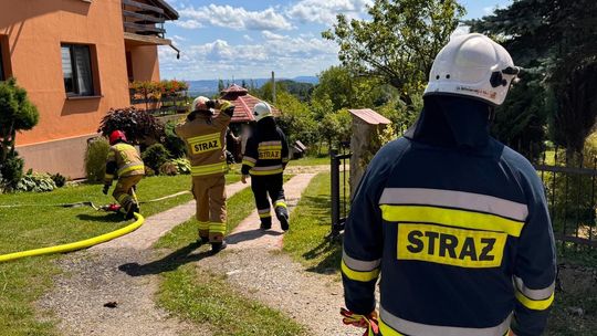 Pożar budynku gospodarczego w Korczynie