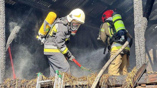 Pożar budynku gospodarczego w Węglówce