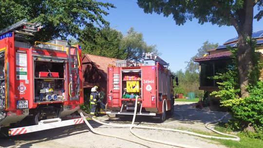 Pożar domu jednorodzinnego w Równem