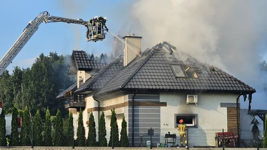 Pożar domu w Wolicy