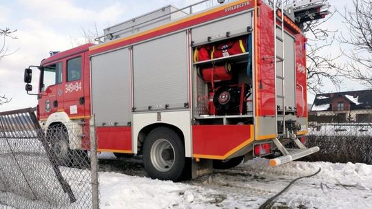 Pożar elewacji domu przy ul. Panasia w Odrzykoniu
