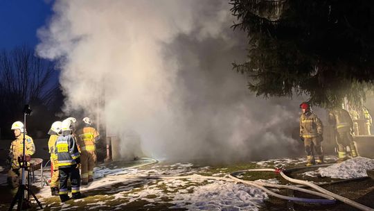 Pożar kotłowni przy Wisze Pożar kotłowni przy Wisze