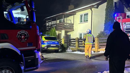 Pożar w domu w Posadzie Górnej