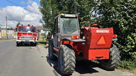 Pożar ładowarki teleskopowej w Jedliczu
