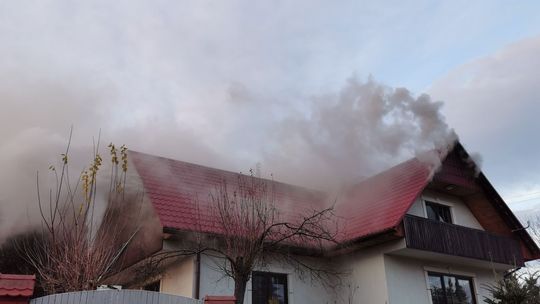 ? Pożar poddasza domu przy ulicy Spokojnej