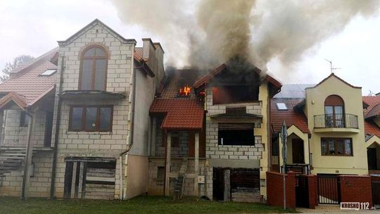 Pożar poddasza przy ul. Lenarta