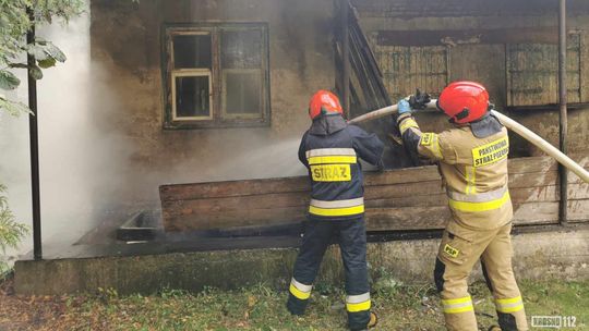 Pożar pustostanu przy ul. Podwale