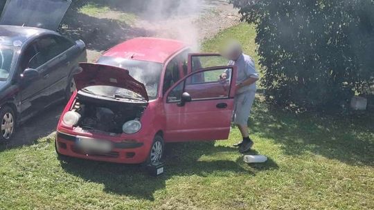 Pożar samochodu na Łukasiewicza