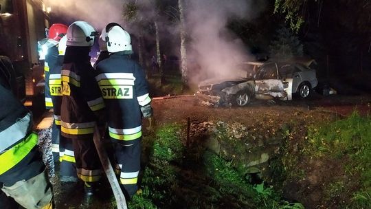 Pożar samochodu osobowego w Jaszczwi