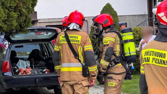 Pożar samochodu przy ulicy Bursaki