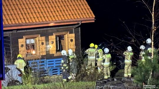 Pożar w domku letniskowym w Bałuciance