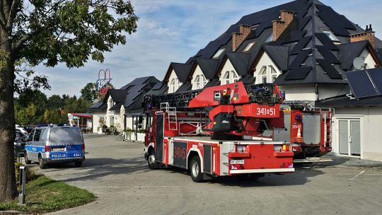 Pożar w hotelu przy Bieszczadzkiej w Krośnie