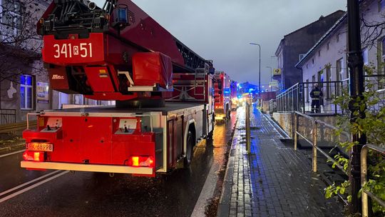 Pożar przy kwiaciarni, przy ul. doktora Bieleckiego w Rymanowie