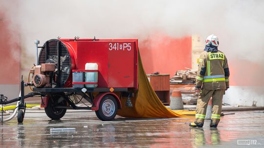 Pożar w Merkurym Market. Komunikat o jakości powietrza w Krośnie