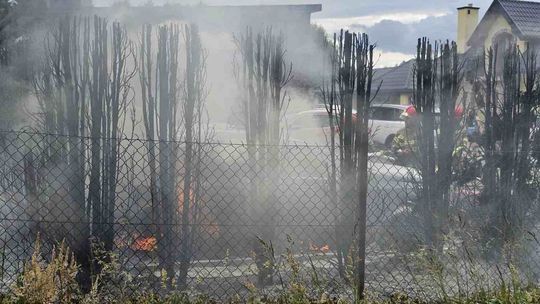 Pożar w Potoku. Ogień rozprzestrzenił się na pojazdy