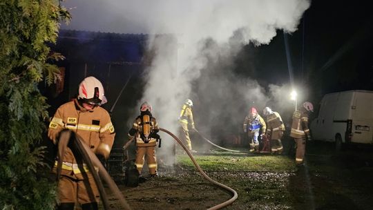 Pożar warsztatu w Iwoniczu