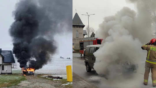 Pożary samochodów w Klimkówce i Krośnie