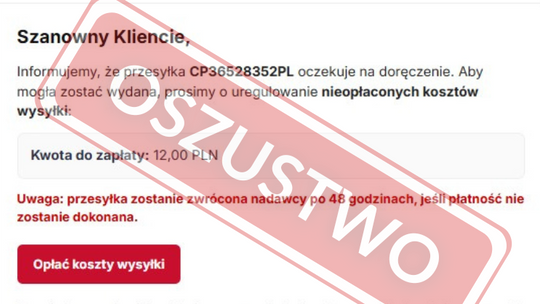 Przestępcy podszywają się pod Pocztę Polską. Nie daj się oszukać