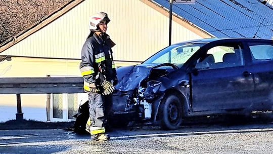 Rymanów. Zderzenie dwóch samochodów. Częściowa blokada DK28