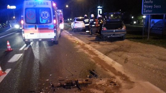 RYMANÓW: Zderzenie samochodów na DK28 niedaleko Biedronki