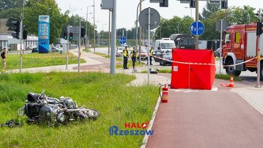 Rzeszów. Śmiertelny wypadek motocyklisty