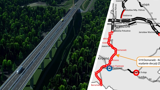 S19 pomiędzy węzłami Domaradz i Krosno. Może ruszać budowa