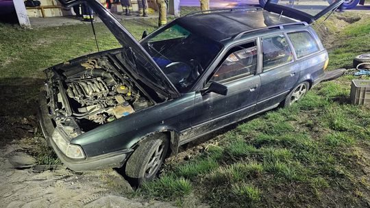 Samochód w rowie. Kolizja w Jasionce