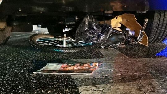 Śmiertelny wypadek na DK28 w Krośnie. Kierowca autobusu nie był w stanie uniknąć potrącenia rowerzysty