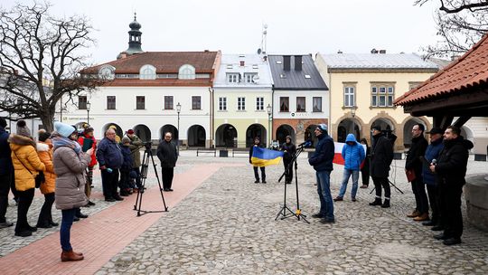 Solidarni z Ukrainą w Krośnie. W hołdzie Ofiarom Wojny