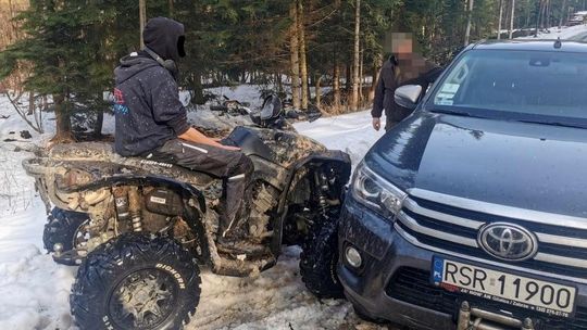 Straż Leśna zatrzymała agresywnego kierowcę quada. Grozi mu kara nawet 3 lat więzienia