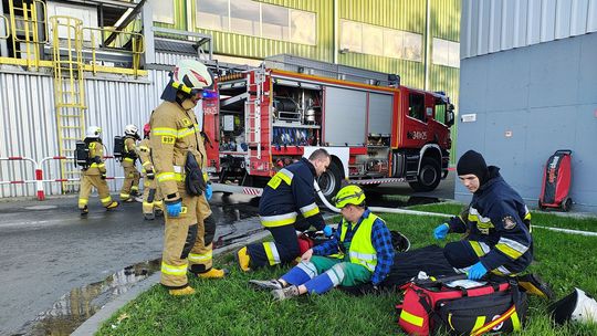 Zasymulowano pożar w Regionalnym Centrum Odzysku Odpadów przy Białobrzeskiej [FOTO, WIDEO]