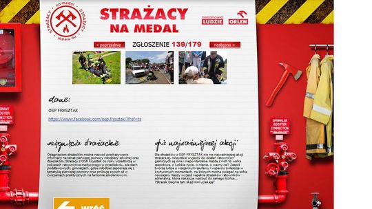 Strażacy na medal: Zagłosuj na OSP Frysztak