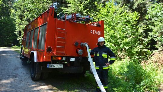 Strażacy wezwani do pożaru lasu. Ćwiczenia w powiecie brzozowskim