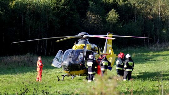 SULISTROWA: Zderzenie samochodów. Helikopter LPR w akcji