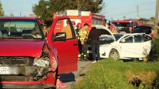 Szczepańcowa. Zderzenie dwóch samochodów