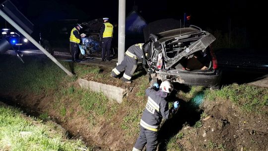 Toyotą najechał na tył fiata. Zdarzenie drogowe w Iwoniczu na DK28