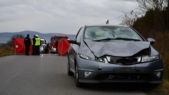 Tragedia pod Jasłem. Śmiertelne potrącenie kobiety, trwa walka o życie drugiej potrąconej [AKTUALIZACJA: Nie żyją dwie kobiety]