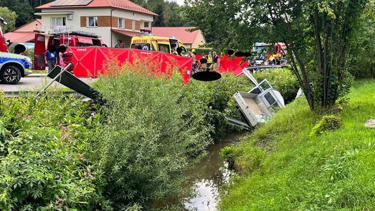 Tragiczny wypadek pod Jasłem. Nie żyje jedna osoba, kierowca był pijany