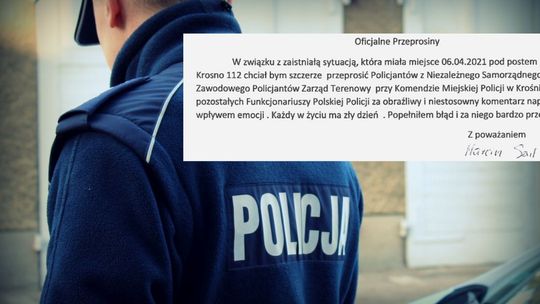Umieścił niestosowny komentarz, teraz przeprasza policjantów