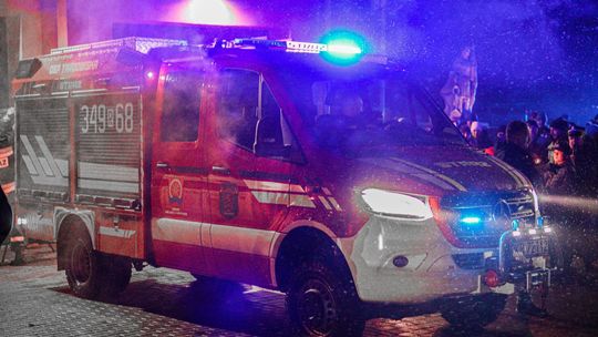 Uroczyste powitanie nowego lekkiego samochodu pożarniczego w OSP KSRG Targowiska