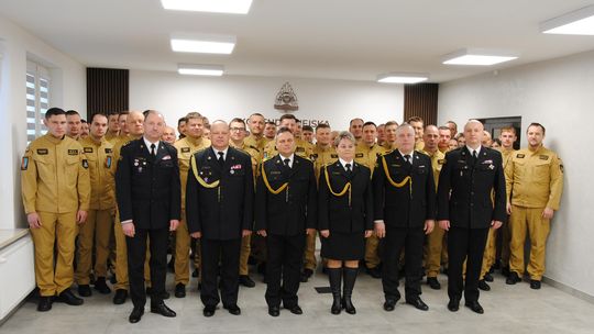 Uroczyste pożegnanie czwórki strażaków KM PSP w Krośnie