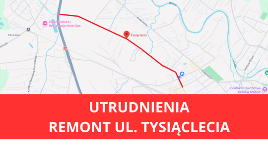 Utrudnienia na ul. Tysiąclecia w Krośnie. Rusza remont nawierzchni