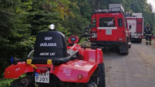 W lesie, w Woli Niżnej medycy i strażacy walczyli o życie kobiety