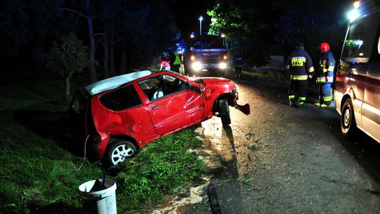 Węglówka: 17-latek pod wpływem alkoholu doprowadził do wypadku